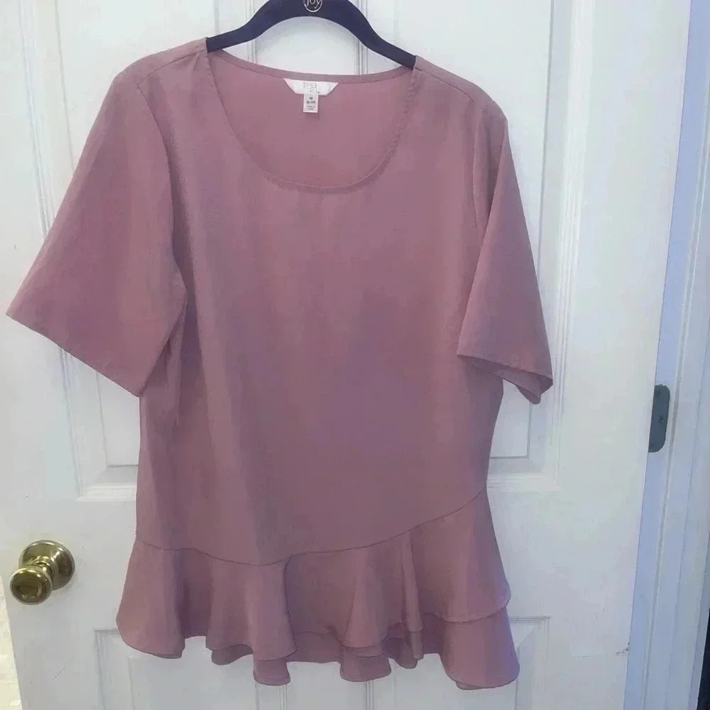 Time an tru top / pink in color
